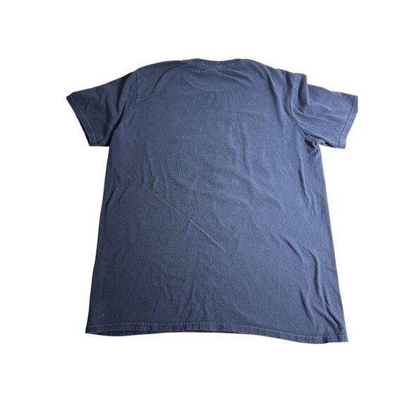 Anvil Navy Blue Graphic T-Shirt  Philosophy Glasses Size M Preppy Academia Unise - Picture 2 of 9